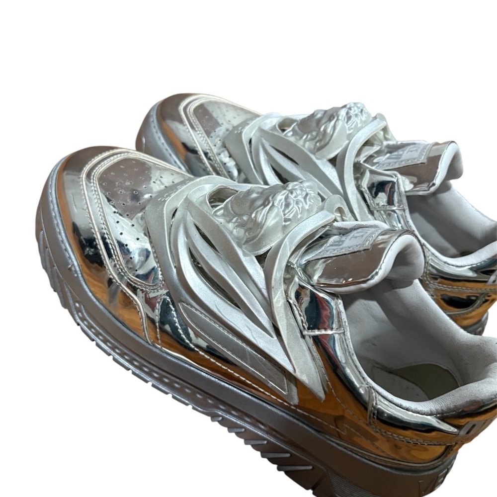 Versace Silver and Gold Athletic Shoes